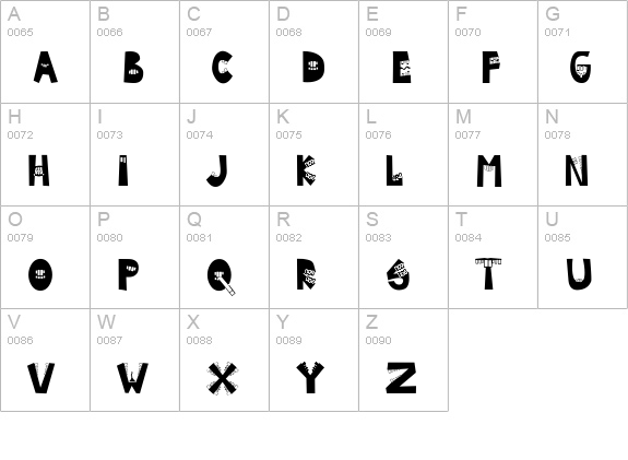 Byte Caps uppercase A-Z preview