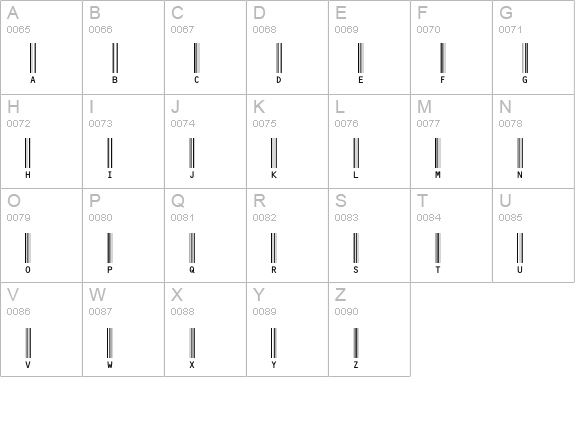 C39HrP48DhTt uppercase A-Z preview