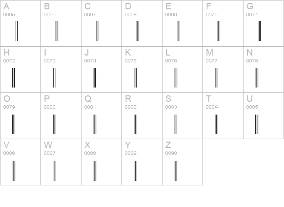 C39P48DhTt uppercase A-Z preview