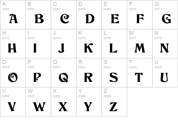 C790-Deco-Regular uppercase A-Z preview