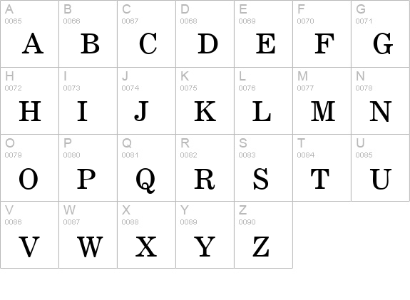 C795-Roman-Regular uppercase A-Z preview