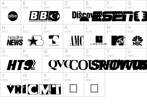 Cable Plain uppercase A-Z preview