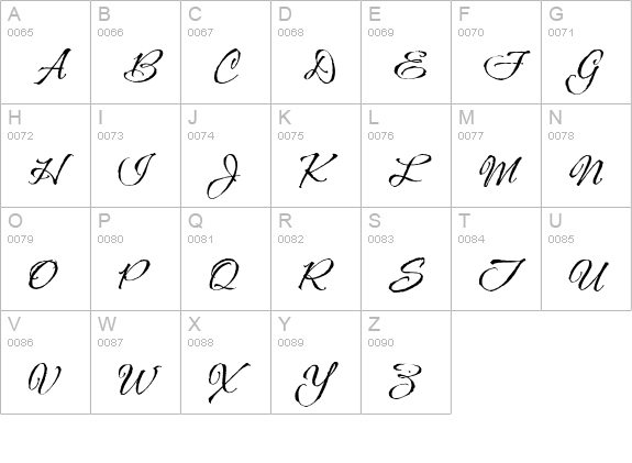 CAC Shishoni Brush uppercase A-Z preview