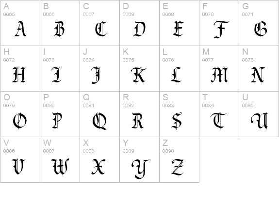 CAC Valiant uppercase A-Z preview