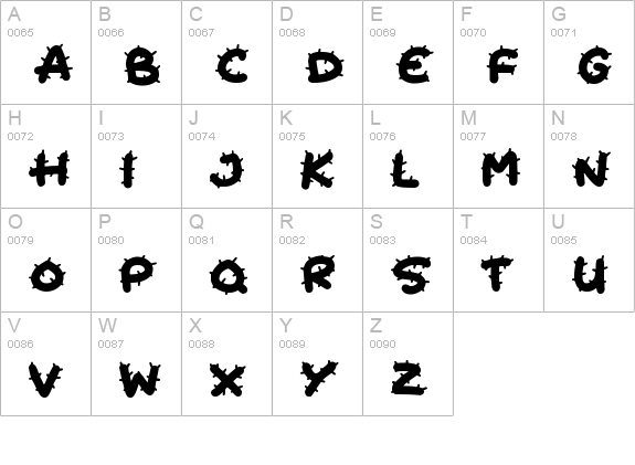 Cactus Cuties uppercase A-Z preview