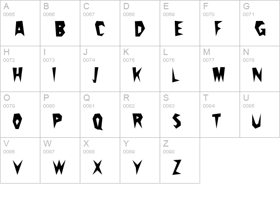Cactus Plain uppercase A-Z preview