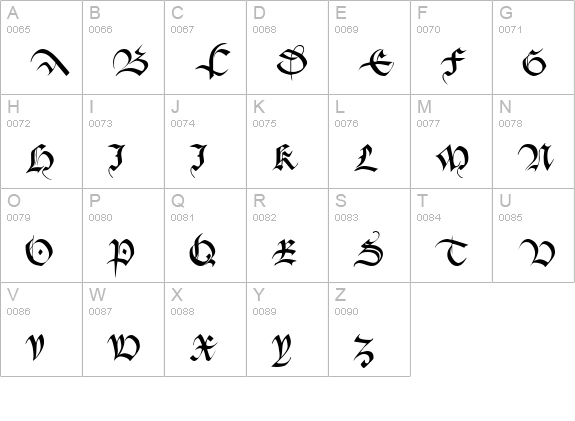 Cadeaulx™ uppercase A-Z preview