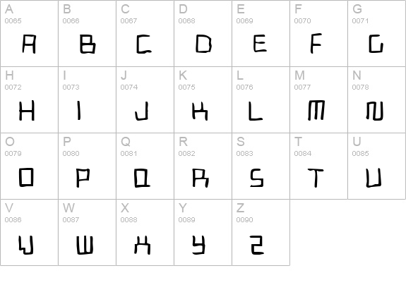 Cadmium Egg uppercase A-Z preview