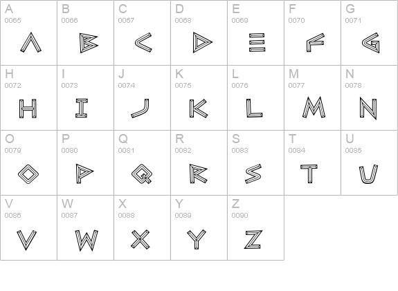 CaesarBrute BTN Chiseled uppercase A-Z preview
