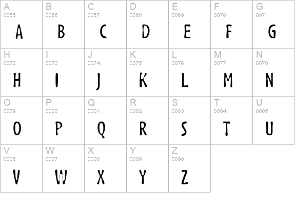 Cafecoco uppercase A-Z preview