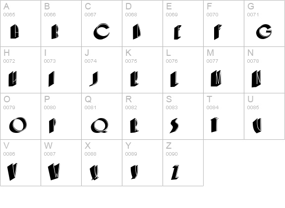CafeNoirShadow uppercase A-Z preview