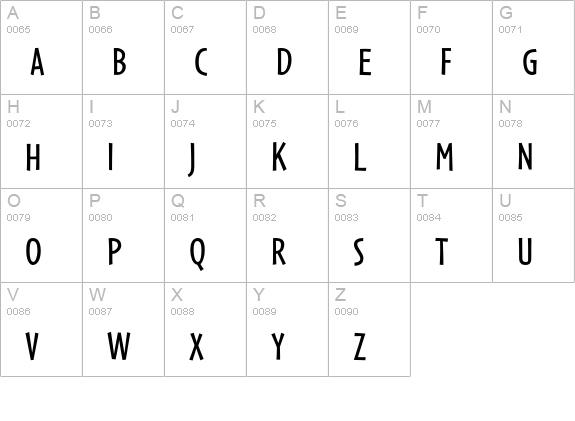 Cafeteria-Regular uppercase A-Z preview