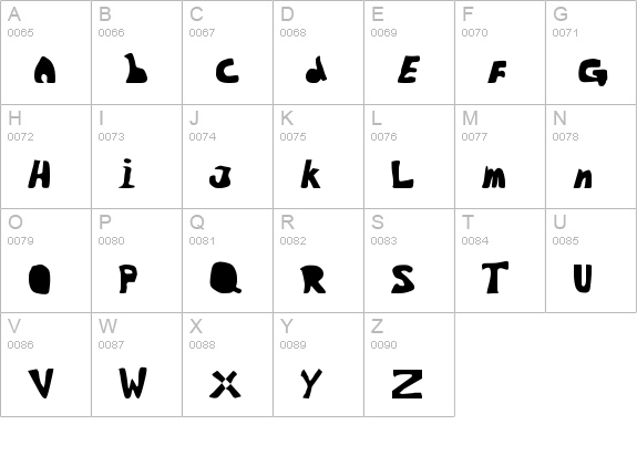 Caffeine uppercase A-Z preview