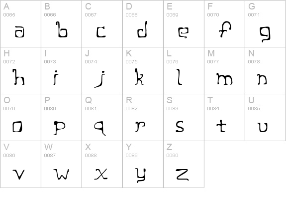 Cage Regular uppercase A-Z preview