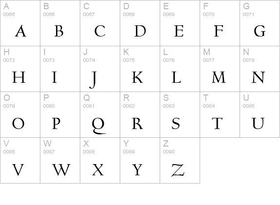 Cagliari uppercase A-Z preview