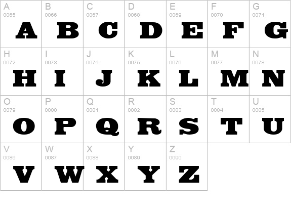 Cairo SF uppercase A-Z preview
