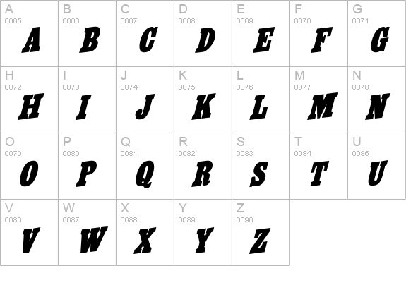 CairoExtendedItalic Italic uppercase A-Z preview