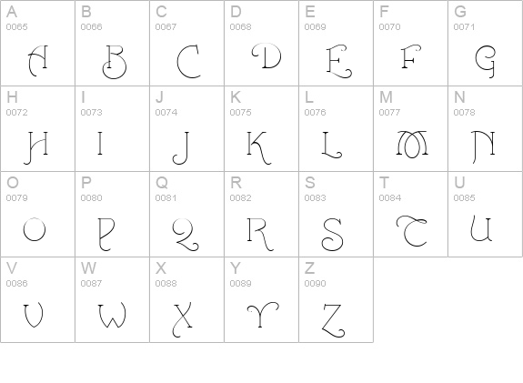 Calamity Jane NF uppercase A-Z preview