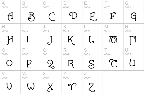 Calamity Jane NF Bold uppercase A-Z preview