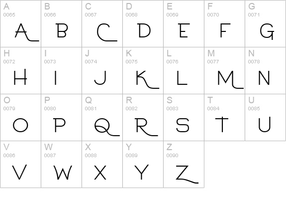 Calamity Teen BTN uppercase A-Z preview