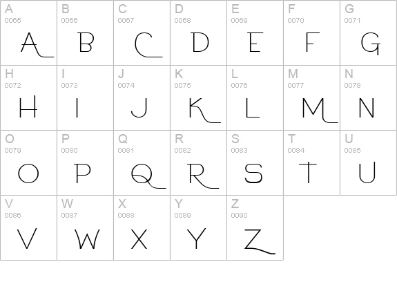 Calamity Teen BTN Lt uppercase A-Z preview