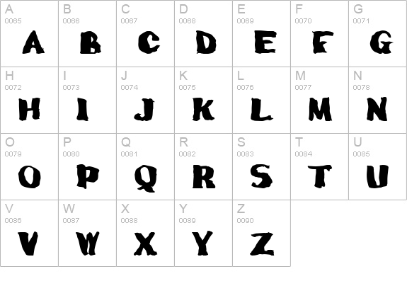 calamityJoe uppercase A-Z preview