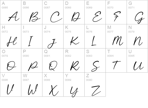 Calaya uppercase A-Z preview
