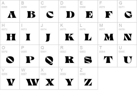 Calby uppercase A-Z preview