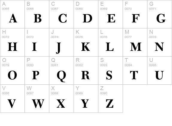 Caledonia* Bold uppercase A-Z preview
