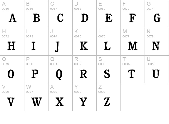 CalgaryAntique-Medium-Regular uppercase A-Z preview