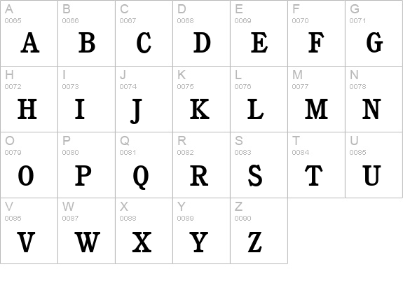 CalgarySerial-Medium-Regular uppercase A-Z preview