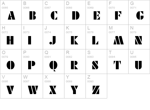 Calico uppercase A-Z preview