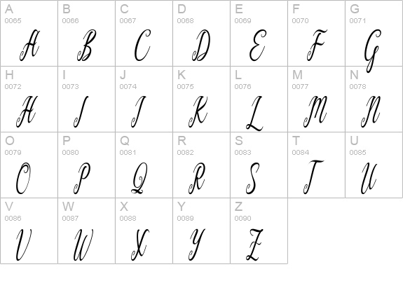 California uppercase A-Z preview