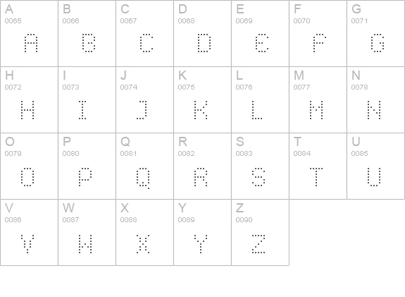Caliper LightCubed uppercase A-Z preview