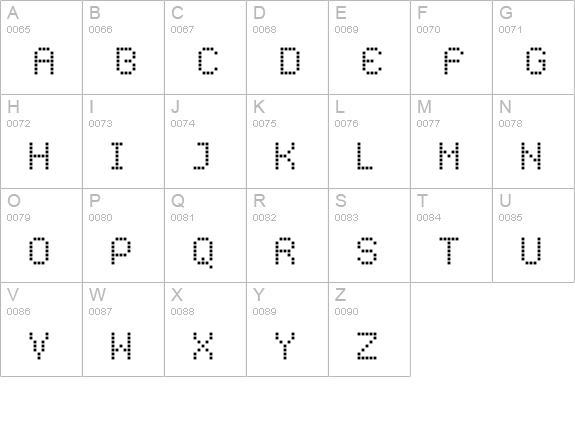 Caliper RegularCubed uppercase A-Z preview