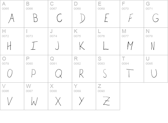 Calis in Puppetland uppercase A-Z preview