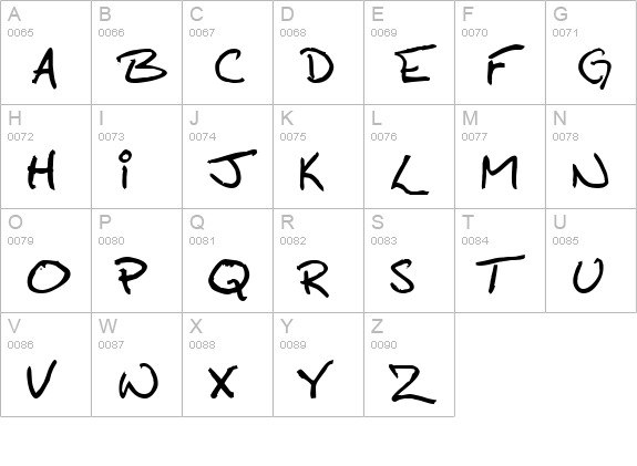 Callahan uppercase A-Z preview