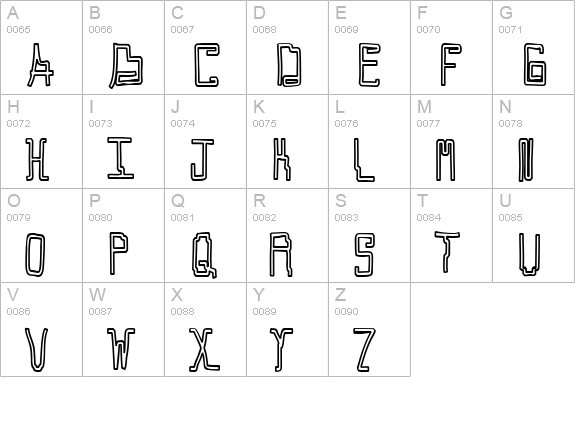 Callaxis uppercase A-Z preview