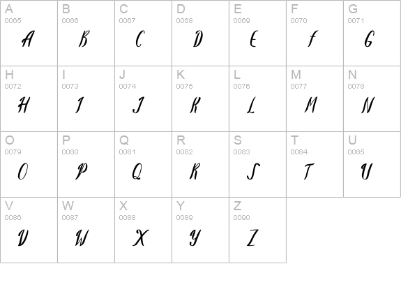 Callera uppercase A-Z preview