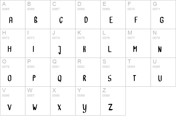 CalliBrush uppercase A-Z preview