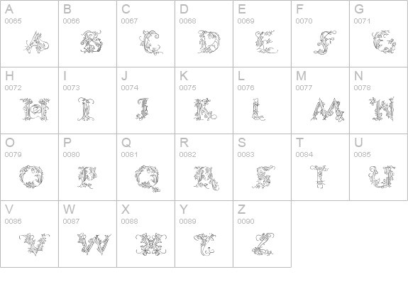 CalliPsoGrafia uppercase A-Z preview