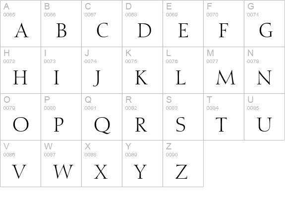 Cally 721 Normal uppercase A-Z preview