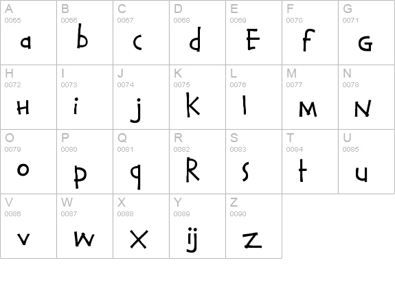 Calvin and Hobbes Normal uppercase A-Z preview