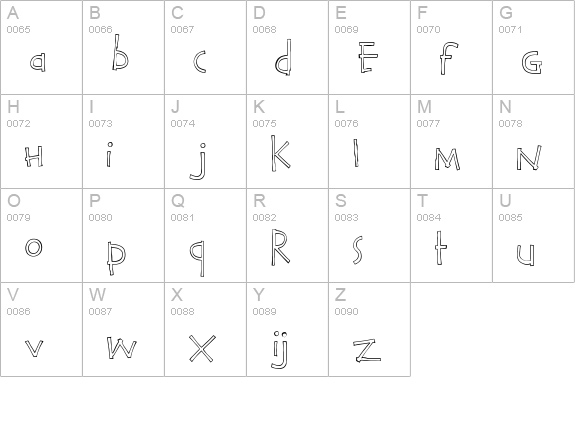 Calvin and Hobbes Outline uppercase A-Z preview
