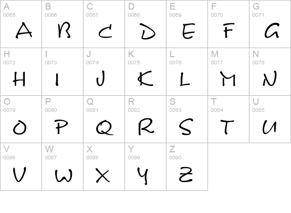 Calvin Regular uppercase A-Z preview
