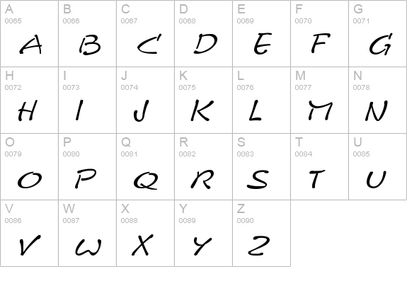 CalvinItal Regular uppercase A-Z preview