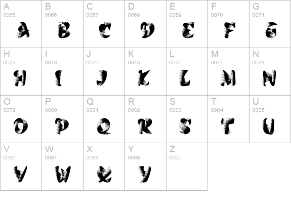 CalypsoDemo uppercase A-Z preview