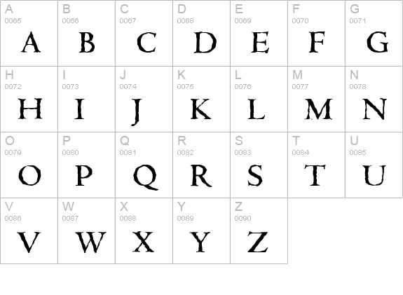 CambridgeAntique-Medium-Regular uppercase A-Z preview