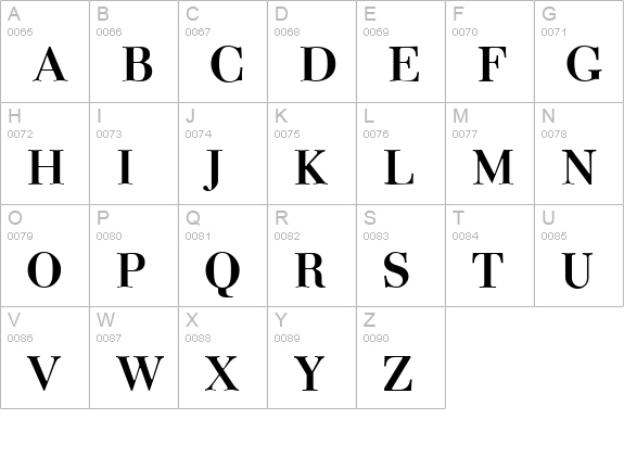 Camelia Bold uppercase A-Z preview