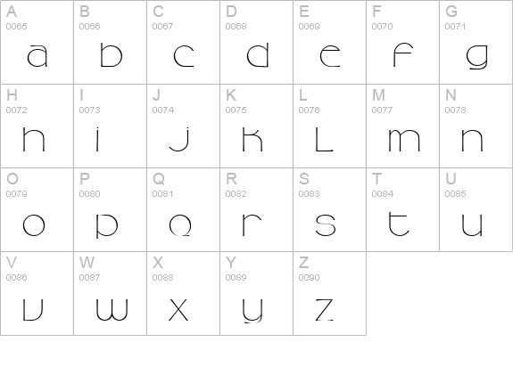 CamelliaD uppercase A-Z preview